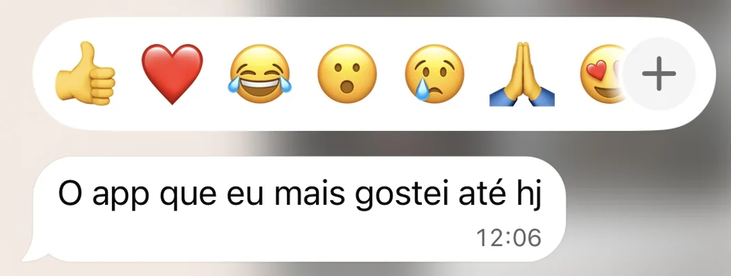 Mensagem: O app que eu mais gostei até hoje.